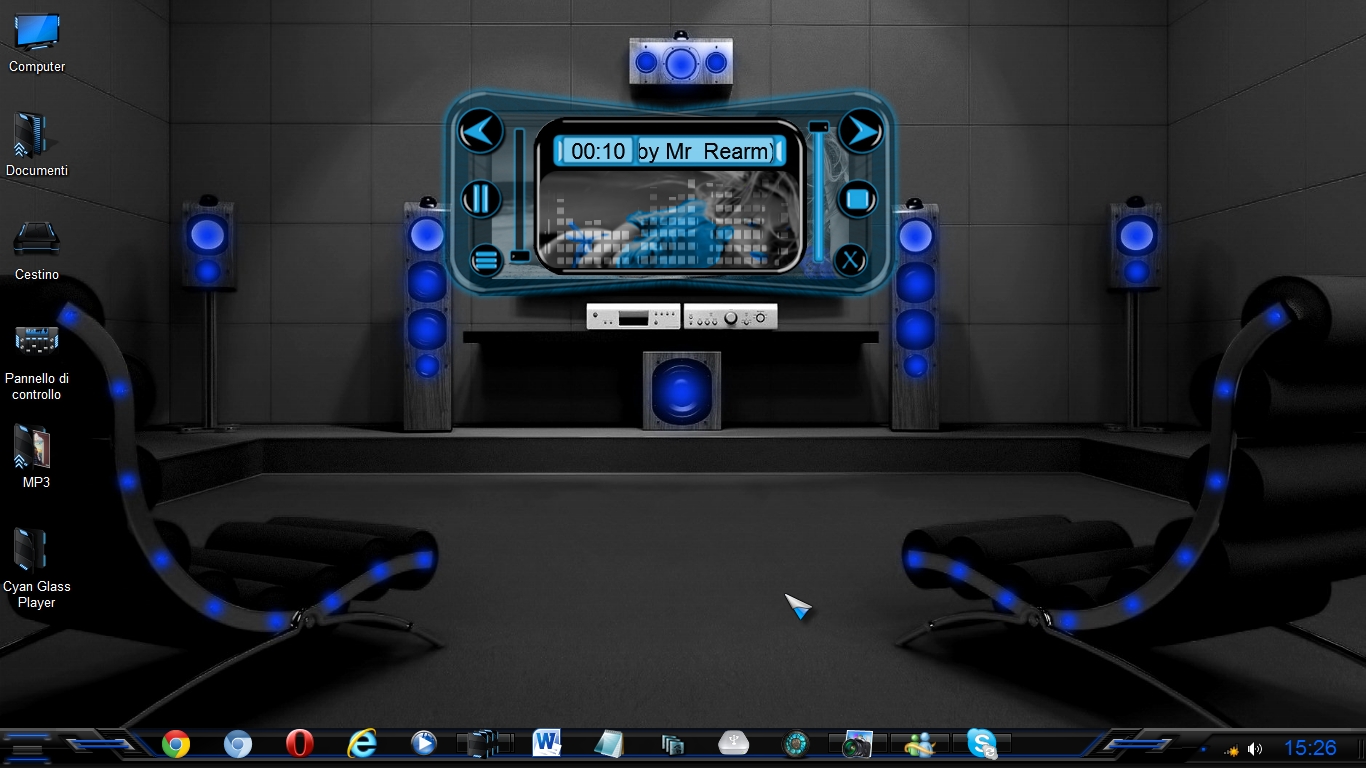 Cyan Glass Player